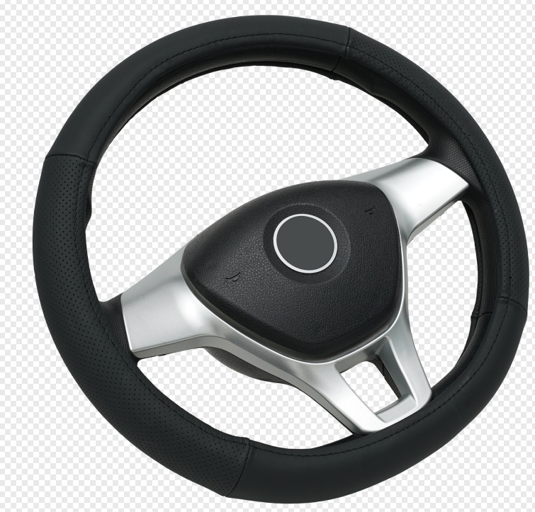 Leather steering wheel cover